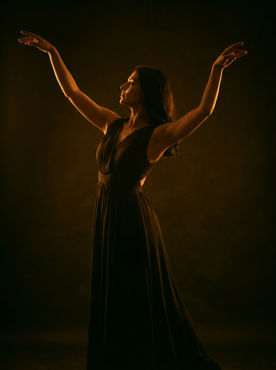 Female elegant form — graceful silhouette, curvature and symmetry: the female aesthetic grammar